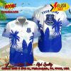 Crystal Palace FC Palm Tree Surfboard Personalized Name Button Shirt