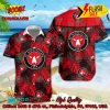 FC Helsingors Big Logo Tropical Leaves Hawaiian Shirt And Shorts