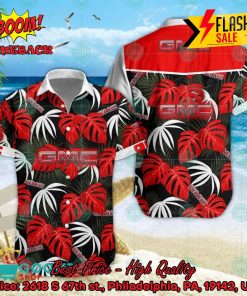 GMC Big Logo Tropical Leaves Hawaiian Shirt And Shorts