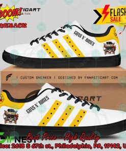 Guns N’ Roses Hard Rock Band Yellow Stripes Style 2 Custom Adidas Stan Smith Shoes