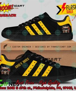 guns n roses hard rock band yellow stripes style 4 custom adidas stan smith shoes 2 aj3PL