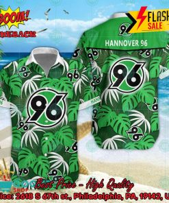 Hannover 96 Big Logo Tropical Leaves Hawaiian Shirt And Shorts