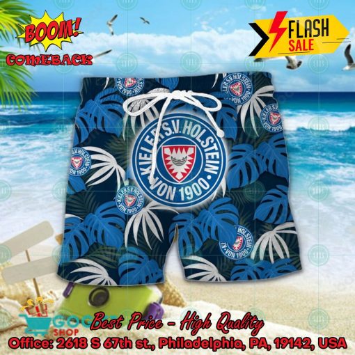 Holstein Kiel Big Logo Tropical Leaves Hawaiian Shirt And Shorts