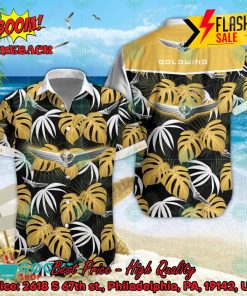 Honda Goldwing Big Logo Tropical Leaves Hawaiian Shirt And Shorts