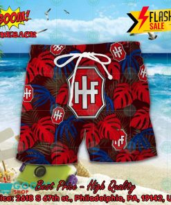 Hvidovre IF Big Logo Tropical Leaves Hawaiian Shirt And Shorts