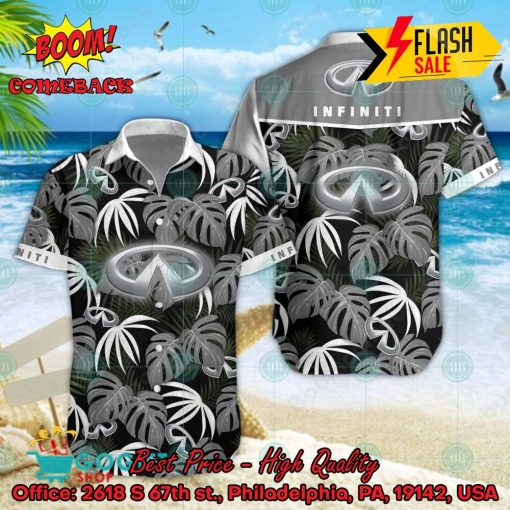 Infiniti Big Logo Tropical Leaves Hawaiian Shirt And Shorts