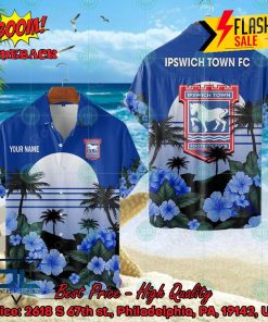 Ipswich Town FC Palm Tree Sunset Floral Hawaiian Shirt And Shorts