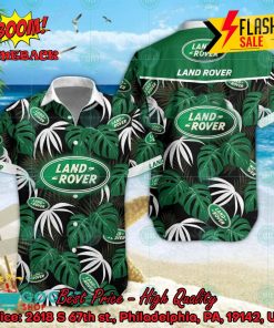 Land Rover Big Logo Tropical Leaves Hawaiian Shirt And Shorts
