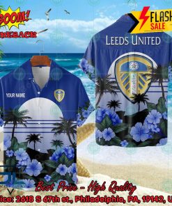 Leeds United FC Palm Tree Sunset Floral Hawaiian Shirt And Shorts