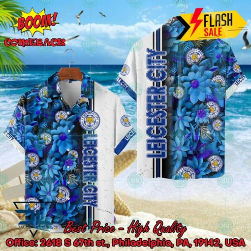 Leicester City FC Floral Hawaiian Shirt And Shorts