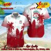Manchester City FC Palm Tree Surfboard Personalized Name Button Shirt