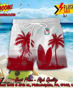 Liverpool FC Palm Tree Surfboard Personalized Name Button Shirt