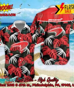 McLaren Big Logo Tropical Leaves Hawaiian Shirt And Shorts