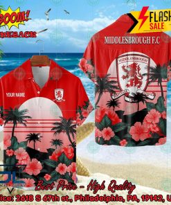 Middlesbrough FC Palm Tree Sunset Floral Hawaiian Shirt And Shorts