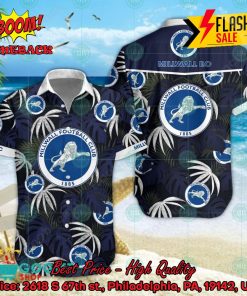Millwall FC Big Logo Tropical Leaves Hawaiian Shirt And Shorts