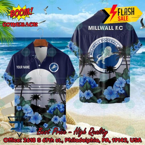 Millwall FC Palm Tree Sunset Floral Hawaiian Shirt And Shorts