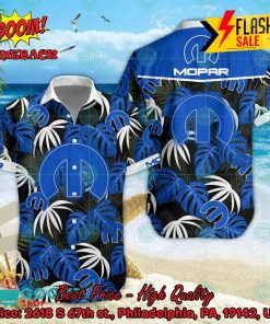 Mopar Big Logo Tropical Leaves Hawaiian Shirt And Shorts