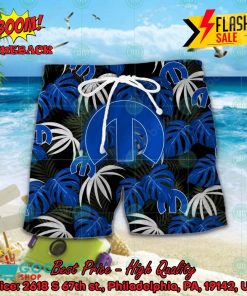 Mopar Big Logo Tropical Leaves Hawaiian Shirt And Shorts
