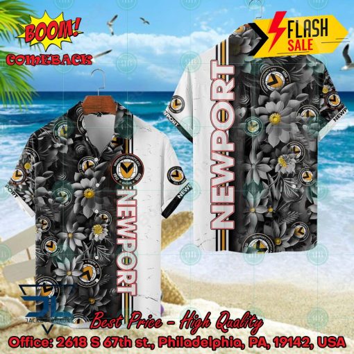 Newport County FC Floral Hawaiian Shirt And Shorts