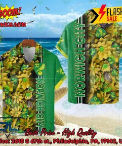 Norwich City FC Floral Hawaiian Shirt And Shorts
