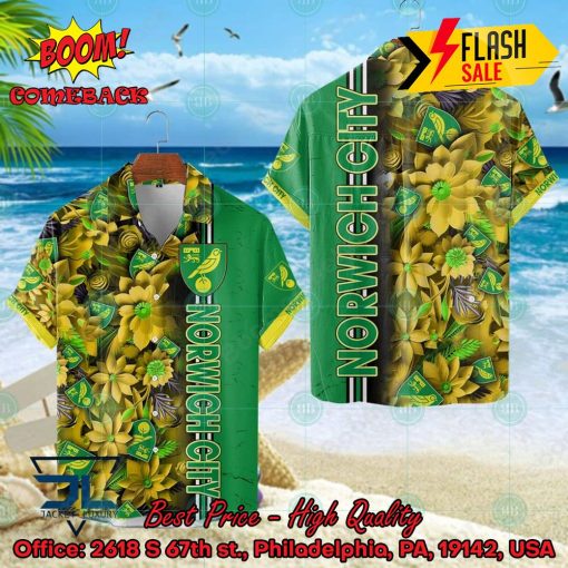 Norwich City FC Floral Hawaiian Shirt And Shorts