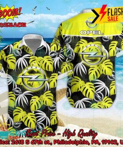Opel Big Logo Tropical Leaves Hawaiian Shirt And Shorts