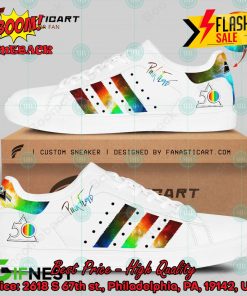 Pink Floyd Rock Band Colorful Stripes Style 1 Custom Adidas Stan Smith Shoes