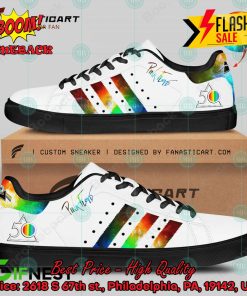 pink floyd rock band colorful stripes style 1 custom adidas stan smith shoes 2 rLtS2