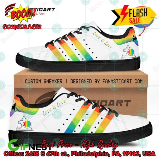Pink Floyd Rock Band LGBT Stripes Love Is Love Style 1 Custom Adidas Stan Smith Shoes