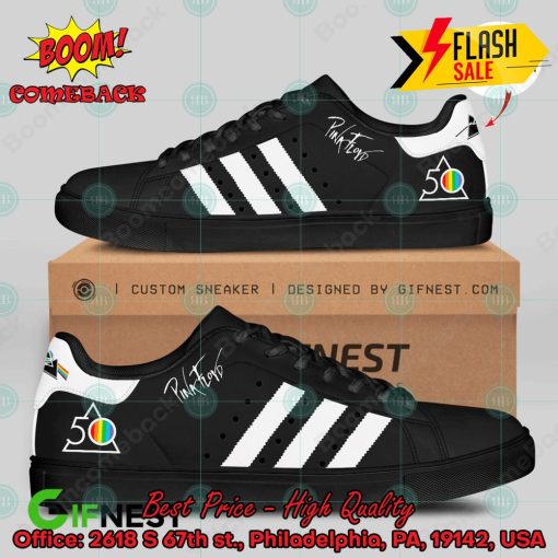 Pink Floyd Rock Band White Stripes Style 2 Custom Adidas Stan Smith Shoes