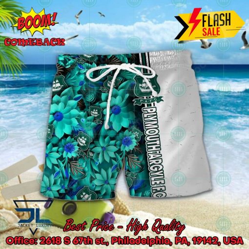 Plymouth Argyle FC Floral Hawaiian Shirt And Shorts