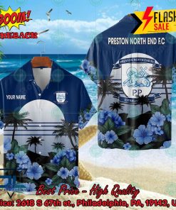 Preston North End FC Palm Tree Sunset Floral Hawaiian Shirt And Shorts