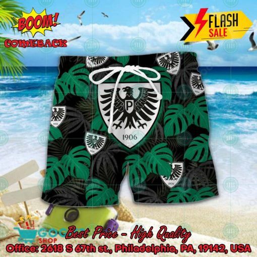 PreuBen Munster Big Logo Tropical Leaves Hawaiian Shirt And Shorts