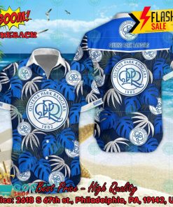 Queens Park Rangers FC Big Logo Tropical Leaves Hawaiian Shirt And Shorts