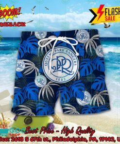 Queens Park Rangers FC Big Logo Tropical Leaves Hawaiian Shirt And Shorts