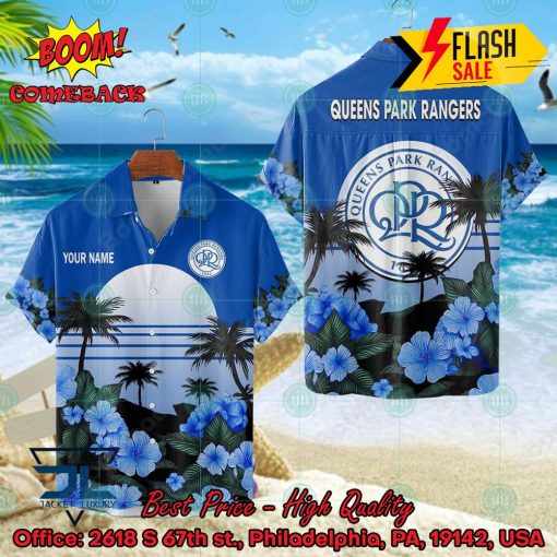 Queens Park Rangers FC Palm Tree Sunset Floral Hawaiian Shirt And Shorts