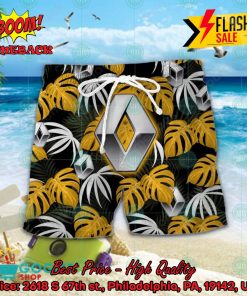 Renault Big Logo Tropical Leaves Hawaiian Shirt And Shorts