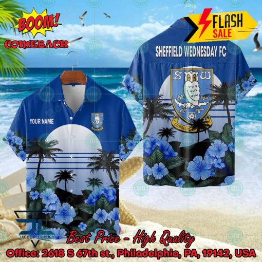 Sheffield Wednesday FC Palm Tree Sunset Floral Hawaiian Shirt And Shorts