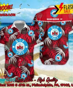 Silkeborg IF Big Logo Tropical Leaves Hawaiian Shirt And Shorts