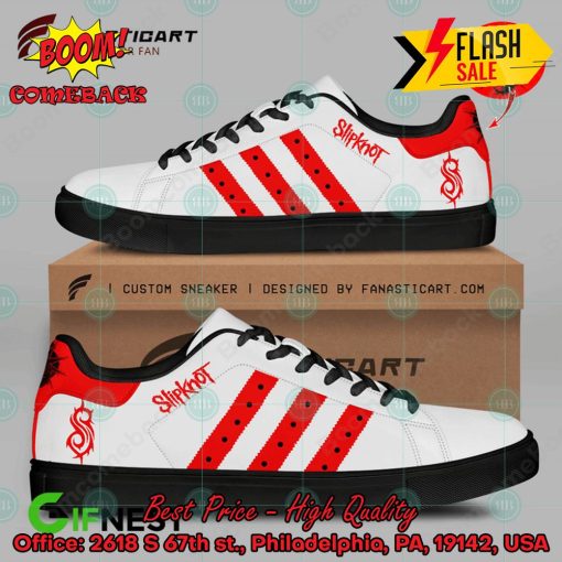 Slipknot Heavy Metal Band Red Stripes Style 1 Custom Adidas Stan Smith Shoes