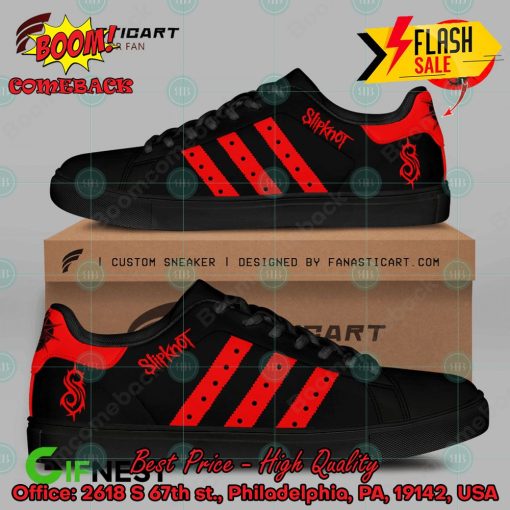 Slipknot Heavy Metal Band Red Stripes Style 2 Custom Adidas Stan Smith Shoes