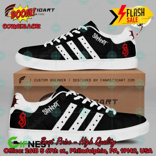 Slipknot Heavy Metal Band White Stripes Style 1 Custom Adidas Stan Smith Shoes