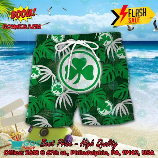 SpVgg Greuther Furth Big Logo Tropical Leaves Hawaiian Shirt And Shorts