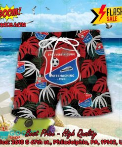 SpVgg Unterhaching Big Logo Tropical Leaves Hawaiian Shirt And Shorts