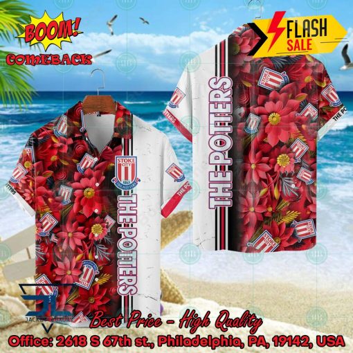 Stoke City FC Floral Hawaiian Shirt And Shorts