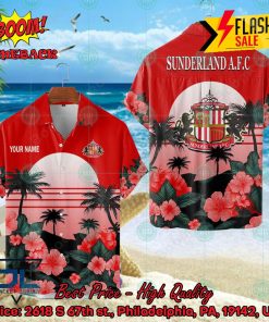 Sunderland AFC Palm Tree Sunset Floral Hawaiian Shirt And Shorts