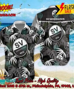 SV Sandhausen Big Logo Tropical Leaves Hawaiian Shirt And Shorts