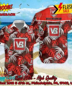 Vejle Boldklub Big Logo Tropical Leaves Hawaiian Shirt And Shorts