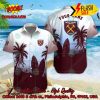 Wolverhampton Wanderers FC Palm Tree Surfboard Personalized Name Button Shirt