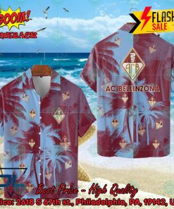 AC Bellinzona Big Logo Coconut Tree Hawaiian Shirt